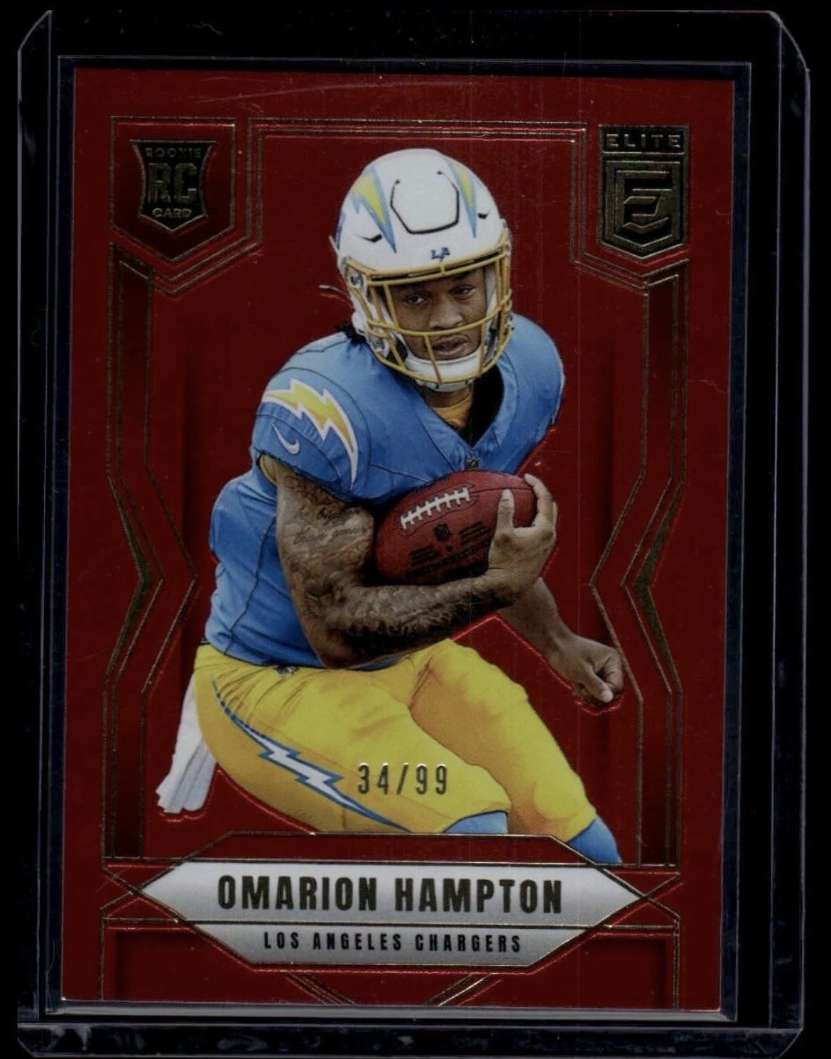 2025 Panini Donruss Elite - Rookies Omarion Hampton #132 Red /99 (RC)