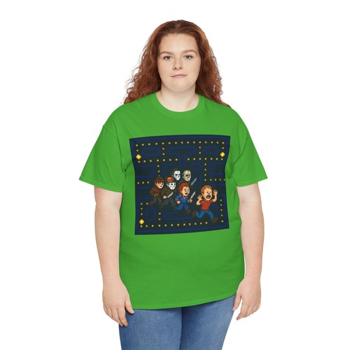 Pac-Man Horror Unisex Baumwolle Tee Chucky Jason Halloween T-Shirt Freddy Arcade - Bild 2 von 157
