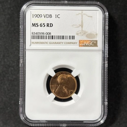 1909 VDB 1c Lincoln Cent Philadelphia Choice Red Uncirculated NGC MS 65 RD