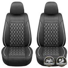 FÜR SEAT AROSA - PREMIUM KUNSTLEDER VORDERSITZBEZÜGE WEISS AUTO