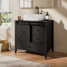 36 Bathroom Vanity w/ Sink Single Cabinet Cer...
