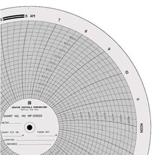 Graphic Controls Mc  Mp-20000 Circ Paper Chart, 0 To 20K, Pk100