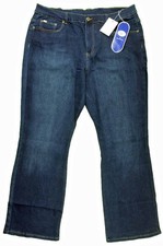 Diane Gilman NEW DG2 Womens Denim Bootcut Stretch Jean Size 18W 38x31 Dark Wash