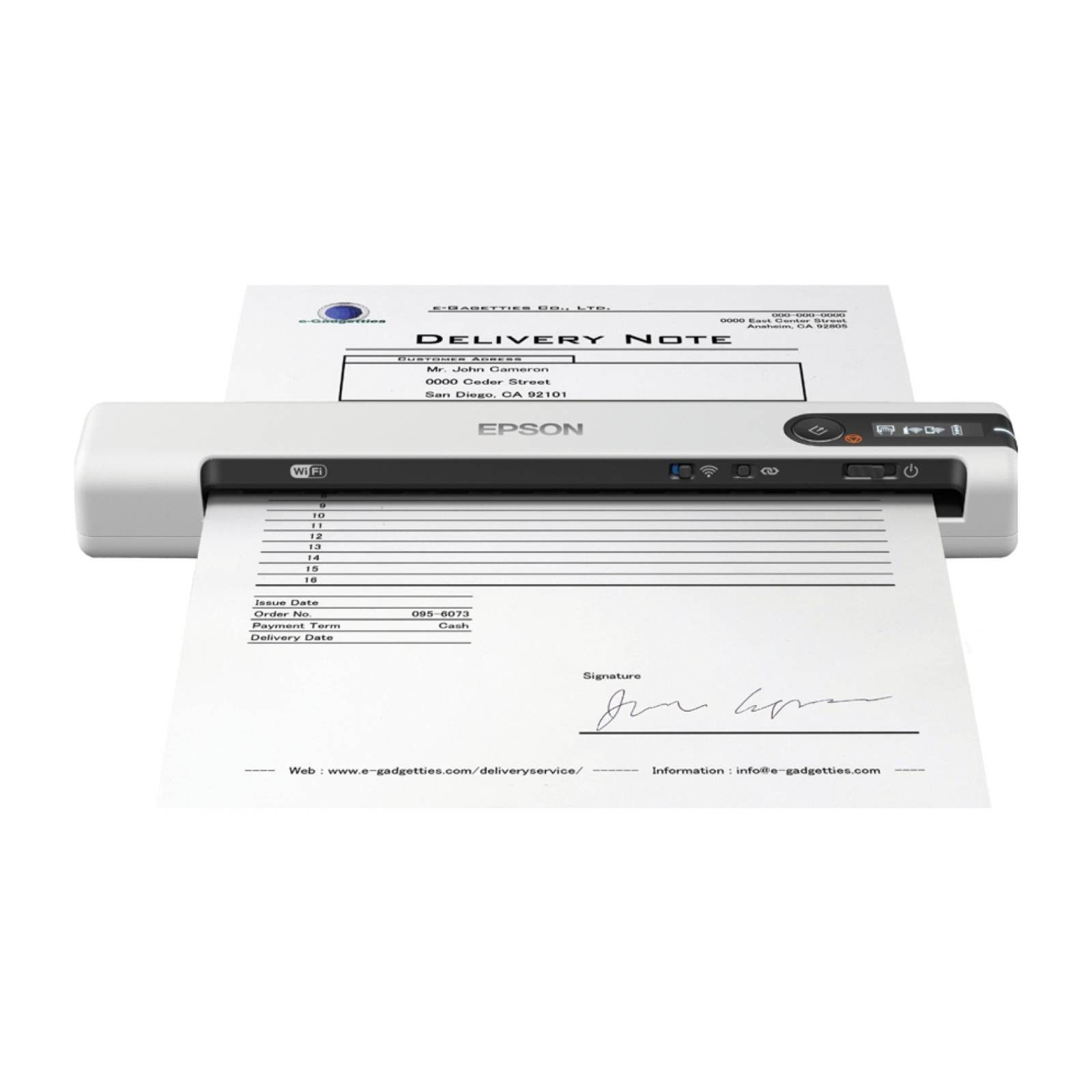 Epson WorkForce DS-80W Wireless Mobile Document Scanner