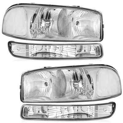 headlights Assembly for 1999 2000 2001 2002 2003 2004 2005 2006 GMC Sierra 1500