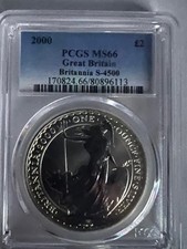 2 Pounds 2000 PCGS MS 66
