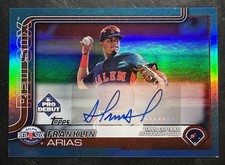 2025 Topps Pro Debut - Franklin Arias Base Autographs Aqua Foil #/75 #PD-138