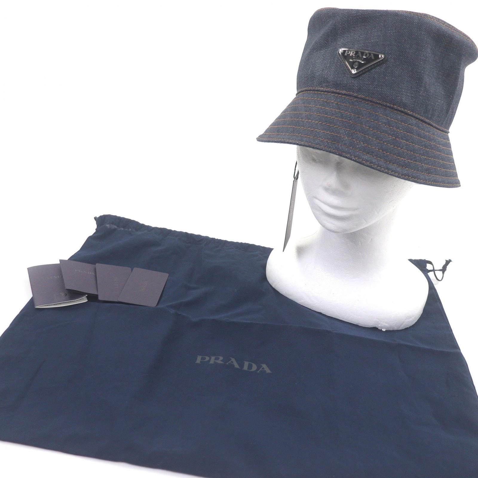 Pristine PRADA hat Triangle logo triangular plate… - image 2