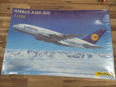 SEALED NIB Heller 1/125 Scale 80439 Airbus A380-800 Lufthansa Livery