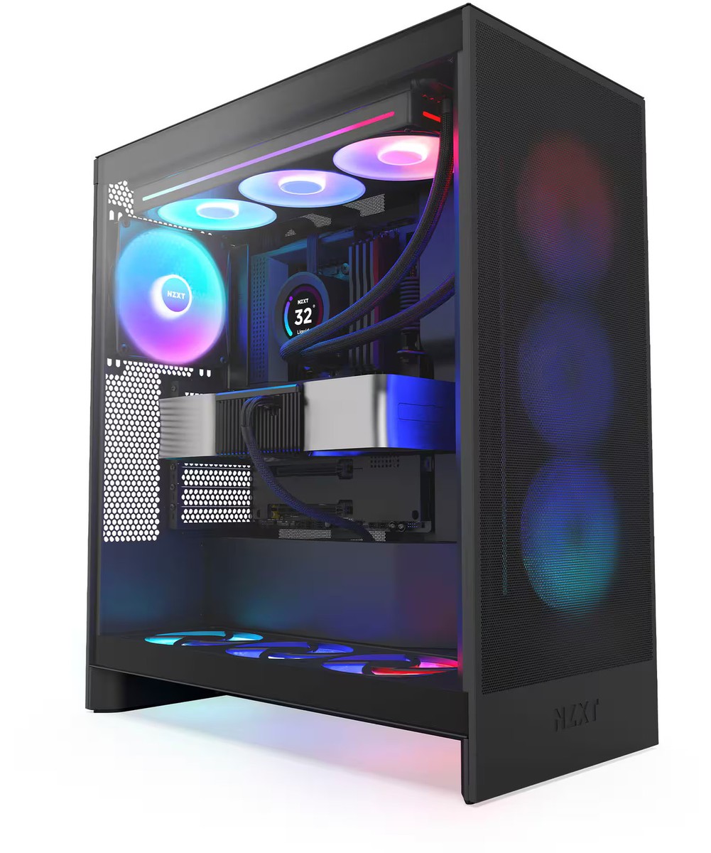 NZXT - H7 Flow 2024 Mid-Tower ATX PC Case - Black | eBay