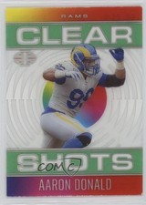 2021 Panini Illusions Clear Shots Emerald Aaron Donald #CS-4 19b1