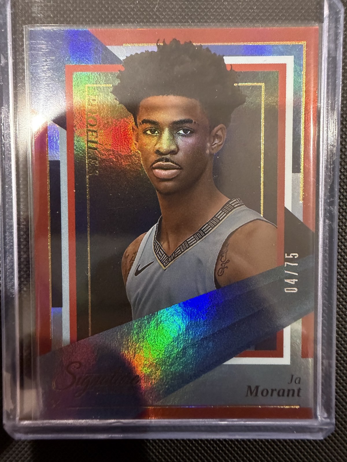 2025-26 Panini Signature Series #6 Ja Morant Profiles Red #/75
