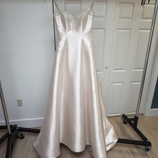 Beautiful Vintage Wedding Dress Blush Size 8 Designer JA  
