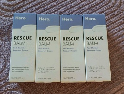 4 Hero Cosmetics Rescue Balm, Post Blemish Recovery Cream 0.507 fl oz Each (BN9)