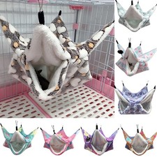 Plush Fluffy Fleece Hammock Ferret Hamster Sleeping Bed Small Animal Toys House