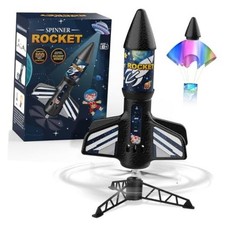 Rocket Launcher for Kids, Self Launching Motorized Air Rocket Toy Blue