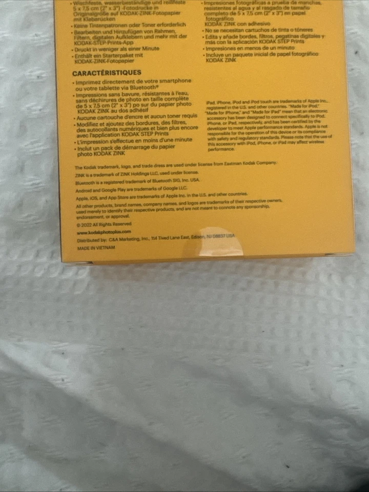 Kodak Step Mobile Instant Photo Printer, Portable Zink 2x3 Mini Printer, Blue - Image 3 of 3