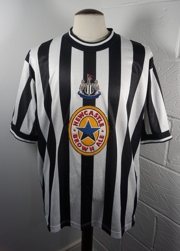 Score Draw Newcastle United 1997/98 Home Football Shirt Top - Size 2XL XXL
