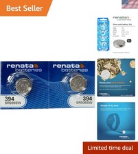 High-Performance 1.55V Silver Oxide 394 Batteries - 2 Count for Watches More