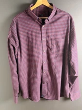 UNTUCKit Shirt Oxford Check - Men's XL -  Grey / Red Button Down Long Sleve