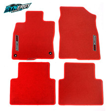 Red Nylon Floor Mats Fits 2016-2021 Honda Civic 4dr Front Rear 4pc Wemblem Red Nylon Floor Mats Fits 2016-2021 Honda Civic 4dr Front Rear 4pc Wemblem