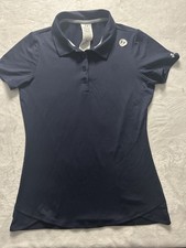 NWOT Under Armour Women's Navy Short Sleeve Button Golf Polo Shirt Women s Sz XS