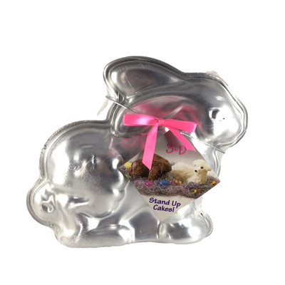 New Vtg 1994 Aluminum Easter Bunny Cake Mold Stand-Up 3D Nordic Ware Rabbit NIP