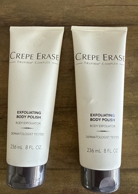 2 -Crepe Erase Exfoliating Body Polish Trufirm Skin Exfoliator 8 oz 236mL Sealed