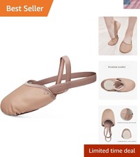 Leather Half Soles Dance Shoes Womens Lyrical Pirouette Turners Dance Shoes f...