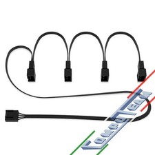 ARCTIC Cavo Splitter PWM 4 Pin per 4 Ventole Case PC 700mm Nero