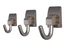Coat Towel Hook Wall Mount Aluminum Single Robe Hanger Heavy Duty 3 Pack Nickel