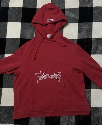 Vetements ''Seoul Exclusive'' Red Heavy Metal Hoodie