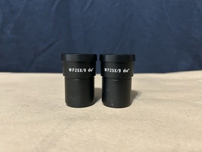 Pair Microscope Optic WF25X/9 Lenses Objectives