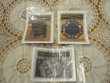 LOT of 3 Primitive Gatherings Patterns WINTER STAR QUILT FLOWER MAT ACORN PILLOW