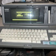 Rare Brother Word Processor Model WP-2400 missing knob untested turns on
