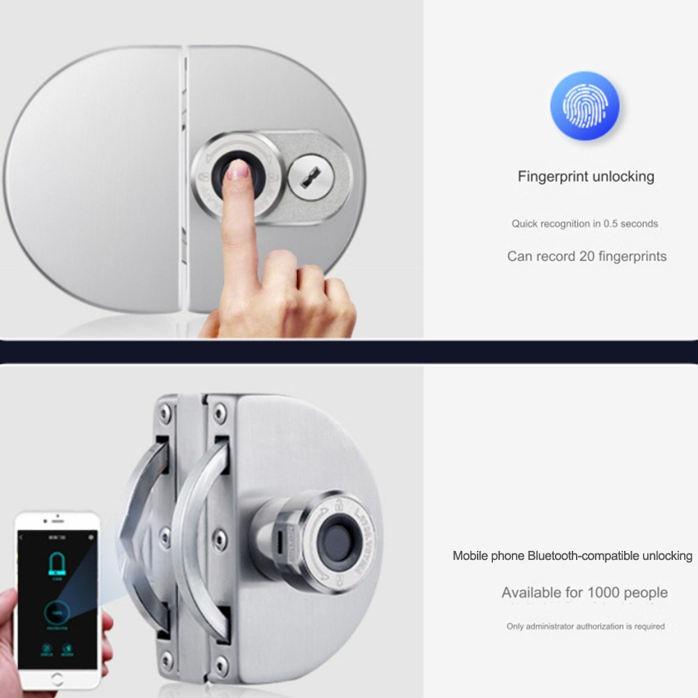 Smart Glass Door Lock with Multiple Access Options – Intelligent Electronic Security