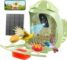 Smart Bird Feeder with Camera – AI Identify & 2K HD Live Video, Outdoor Solar Bi