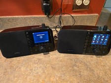 Set of 2 Grace Digital GDI-IRC6000 Music Player Internet Radios With Adapters