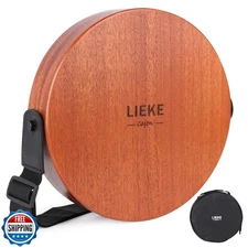 LIEKE Mini Cajon Drum 10 inch Portable Percussion Instrument with Snare Wires