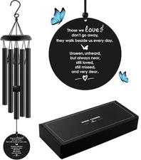 Memorial Wind Chimes for Loved Ones, 35-Inch Bereavement Gift