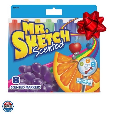 Scented Markers, Assorted Colors, Set Of 8