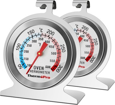 Ofenthermometer Edelstahl Kochthermometer Silber 2 Stücke für Backofen Küche