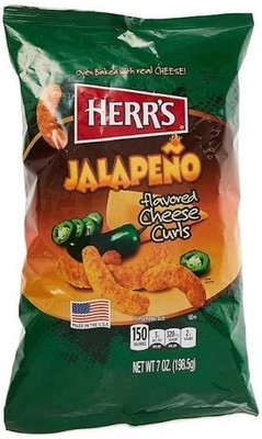 1 Packung x Herr's Chips Jalapeno Käse Locken 198,5 Gramm