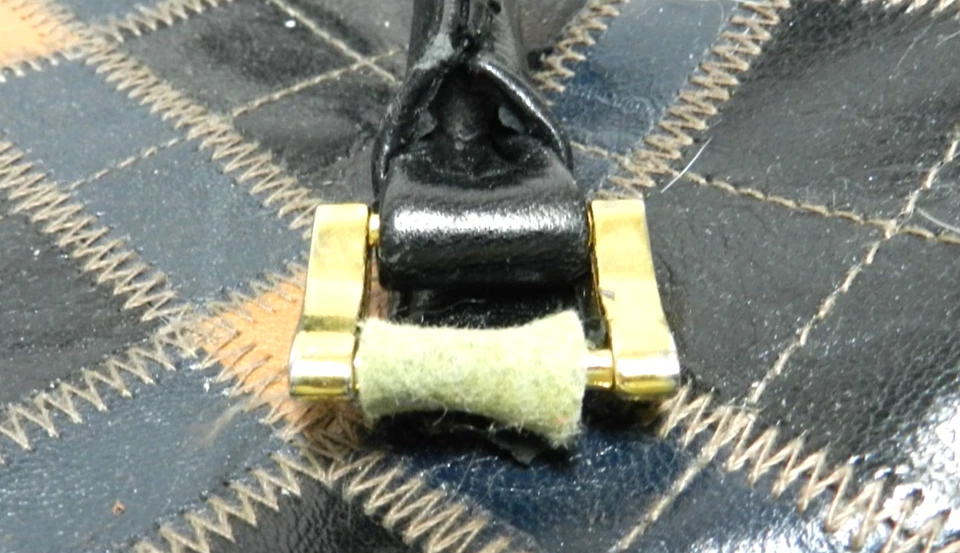 Lisette Vintage Patchwork Cuero Boston Cartera Bolso de Mano Monedero Cremallera Superior Bolso de Mano Foto 2 de 4