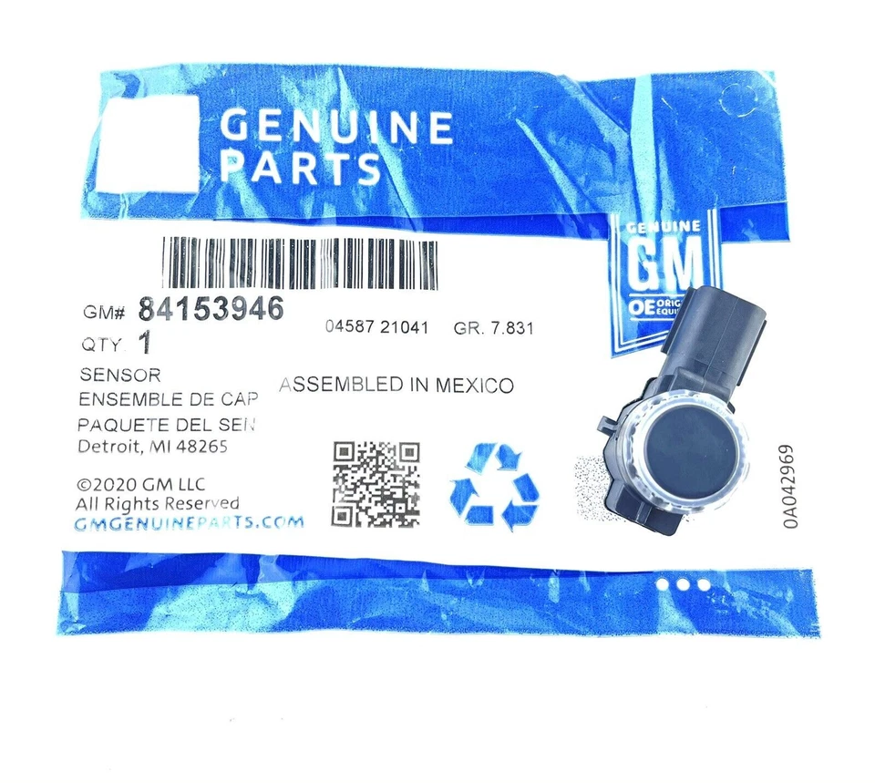 Sensor de distancia inversa de respaldo de estacionamiento GM (OEM) # 84153946 Foto 2 de 2