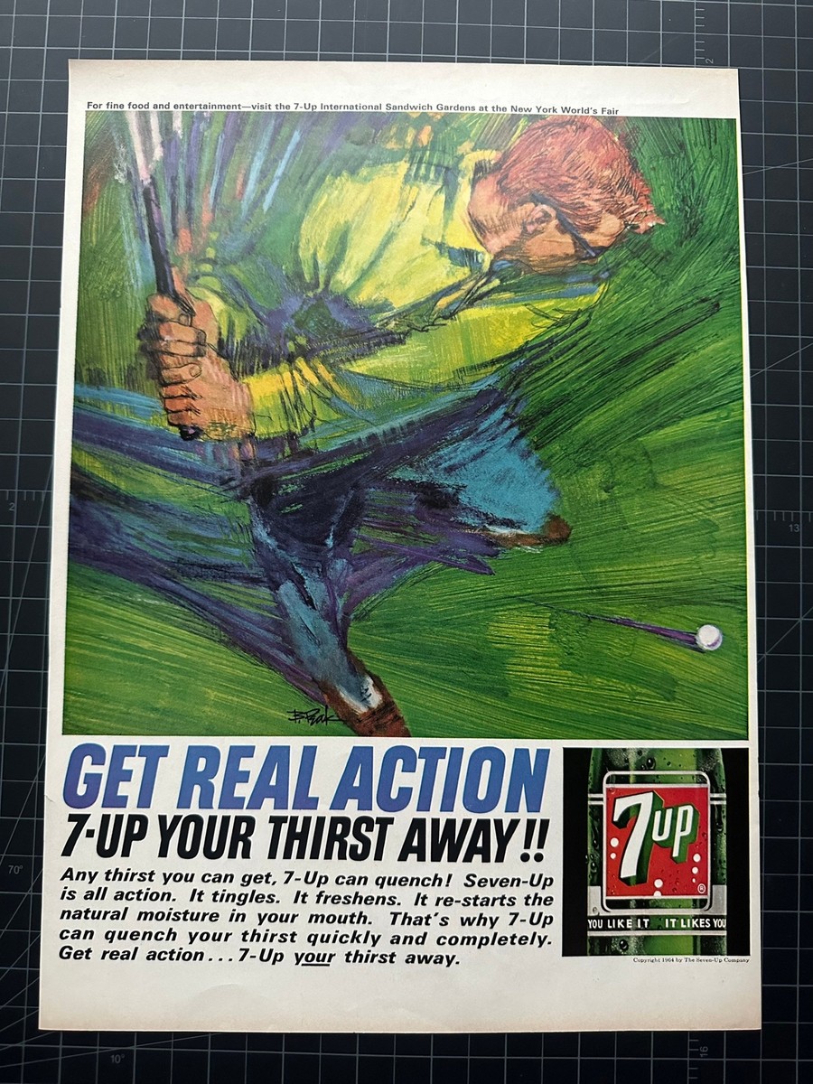 セブンアップ　ポスター Vintage 1964 7UP Print Ad | eBay