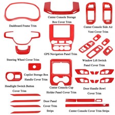 Interior Full Center Console Decor Cover Trim Accessories For Dodge Ram 1500 18+