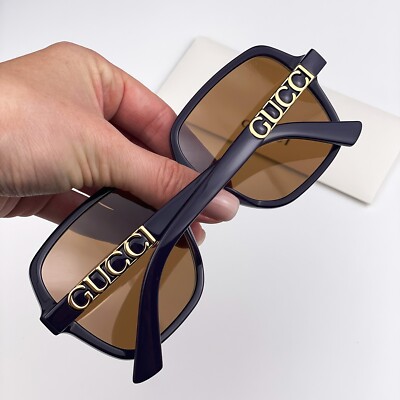 Gucci Women Sunglasses Violet Brown Square Oversized GG1189S  display picture 3