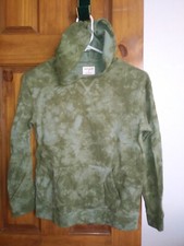 Cat Jack youth long sleeve pullover hooded hoodie sweatshirt size M green