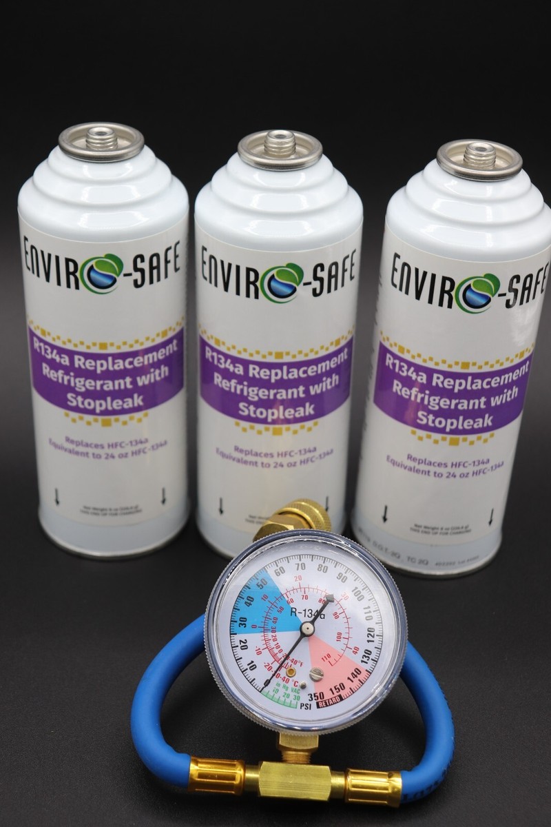【たあち様用】VILEFUCK／What Lies Ahead Is Alrea Enviro-Safe Auto AC R34a Replacement Refrigerant with Stop Leak, 3